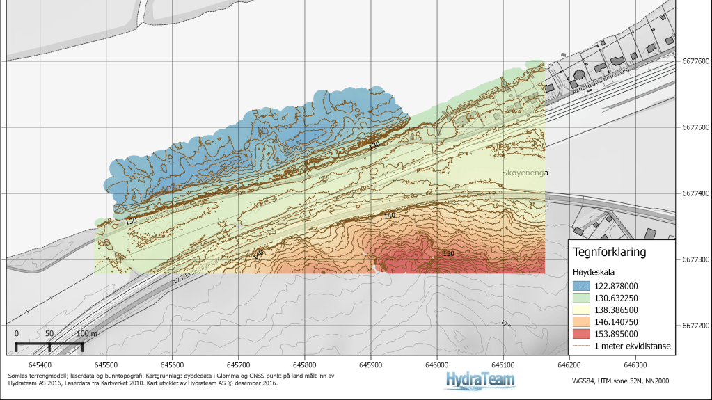 Sømløs terrengdata: bunntopografi sydd sammen med terrengdata fra land